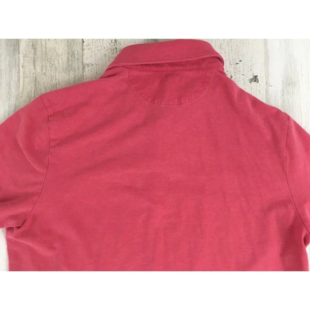 Banana Republic Performance Pique Polo Shirt Light Red Pink Mens M